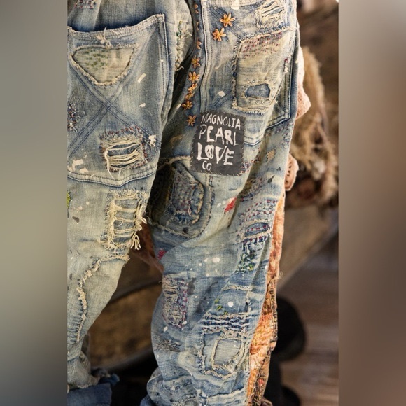 Magnolia Pearl Washed Side Stripe Jeans Free People - Picture 15 of 16